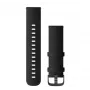 Garmin Quick Release Bands (22 mm) Black Leather with Brushed Slate Hardware