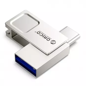 ORICO U301 256GB Dual USB-A USB-C 3.2 Gen 1 Flash Drive Silver