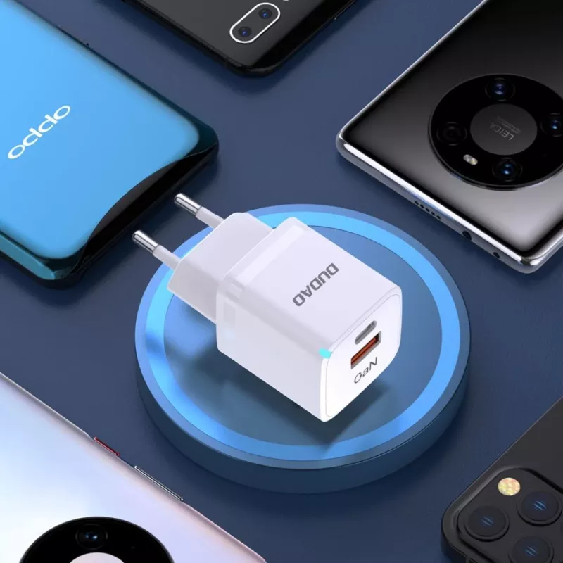 DUDAO A13Pro EU GaN 33W PPS USB-C/USB Wall Charger - White