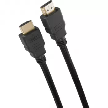 One For All Premium High Speed HDMI Cable with Ethernet 1.5m - Certified 4K 60Hz HDR, 18Gbps, Gold-Plated, Black