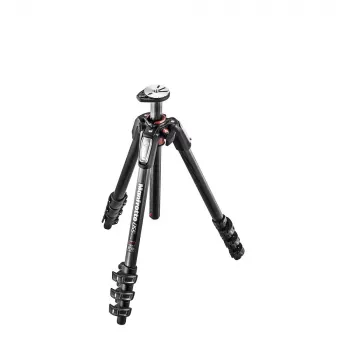 Manfrotto MT055CXPRO4 Carbon Fibre 4-Section Tripod with Quick Power Lock, 90° Centre Column, 9kg Payload, Black