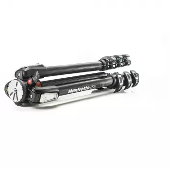 Manfrotto MT055CXPRO4 Carbon Fibre 4-Section Tripod with Quick Power Lock, 90° Centre Column, 9kg Payload, Black