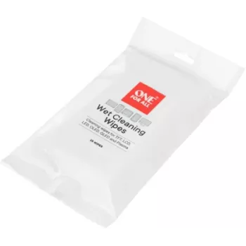 One For All CS2025 Screen Cleaning Wipes, 25 Count, Alcohol-Free, Streak-Free, Safe for All Screens
