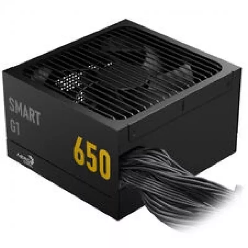 AeroCool Smart G1 80 PLUS Gold Power Supply, PCIe 5.1, ATX 3.1 - 650 Watt, Black