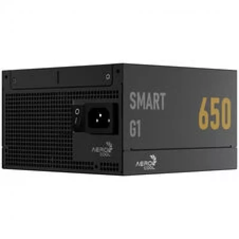 AeroCool Smart G1 80 PLUS Gold Power Supply, PCIe 5.1, ATX 3.1 - 650 Watt, Black