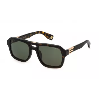 POLICE SPLN65-550722 Men's Sunglasses - Black Frame, Grey Lens, 55mm