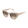 FURLA Women's Cat Eye Sunglasses SFU891-5406CT - Havana Acetate Frame with Brown Gradient Lenses, 54mm