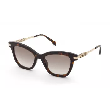 ZADIG & VOLTAIRE Women's SZV451 Havana Acetate Sunglasses with Gradient Brown Lenses, 52/19/140 mm