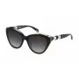 POLICE Women's SPLL35-5507NV Havana Geometric Sunglasses with Brown Gradient Lenses, 55mm