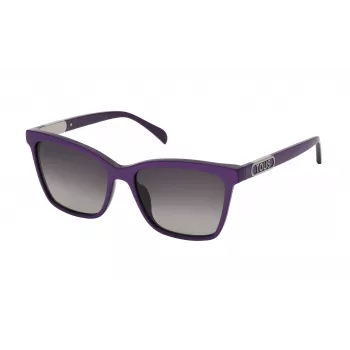 TOUS Women's Sunglasses STOC20-560915 – Black Acetate Frame, Grey Lenses, 56/17/140 mm