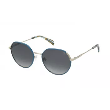 TOUS Women's Butterfly Sunglasses STO454550492 - Brown Havana Acetate Frame with Brown Gradient Lenses, UV400 Protection, 55/19/135 mm