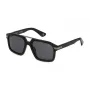Police Men's Rectangular Sunglasses SPLP28-560700 with Grey Polycarbonate Lenses