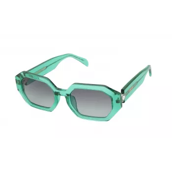 TOUS Women's Sunglasses STOB83S5302GN – Geometric Acetate Frame with UV400 Protection