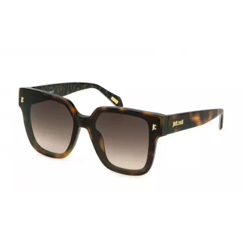 JUST CAVALLI Women's SJC089 Oversized Butterfly Sunglasses with Gradient Brown Lenses - 65/13/140 mm