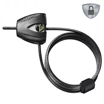 Master Lock Python Adjustable Cable Lock 8417EURDPRO – 1.8m Braided Steel, Black, 2 Keys