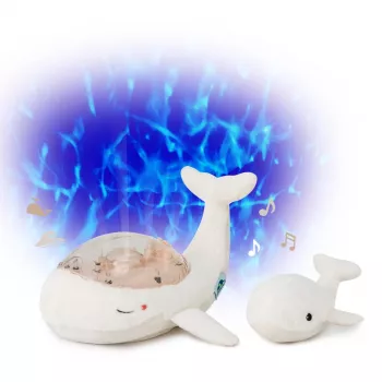 Cloud B Tranquil Whale Sleep Aid Set with Projector and Rattle - White