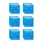 Relaxdays Reusable Square Cooling Pads Blue 14 x 13 cm, 12-Pack | Gel Ice Packs for Lunch Boxes & First Aid