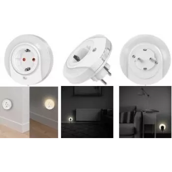 LogiLink LED Night Light Socket with Twilight Sensor and 1x CEE 7/3 (LED012)