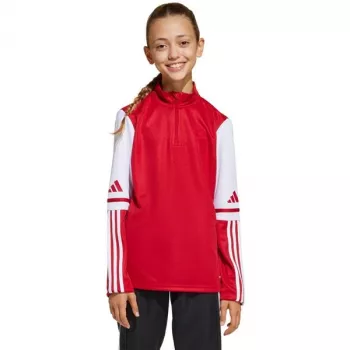 adidas Squadra 25 Training Top Kids Long Sleeve Quarter-Zip Red JD3026 116cm