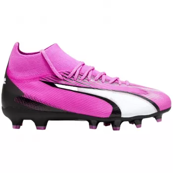 PUMA Ultra Pro FG/AG Kids Football Boots Black/White/Red EU 38