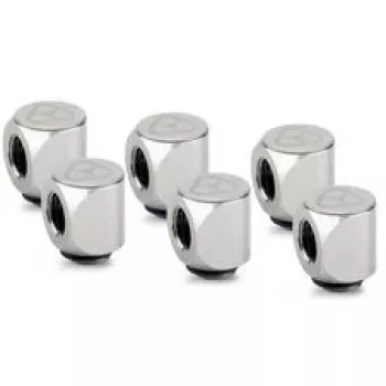 Thermal Grizzly DeltaMate Rotary Fitting 90° G1/4 inch Gloss Nickel – 6-Pack