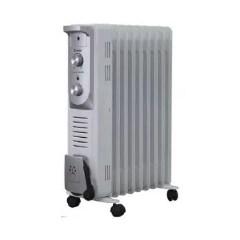 FAKIR OR-09 Oil-Filled Radiator Grey 2000W 9 Fins 3 Heat Settings