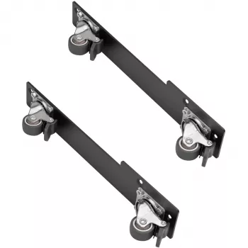 SilverStone SST-RAC-SRW-002 Swivel Caster Wheel Kit (2 Wheels, Black, 360° Rotation, Total Lock Brake)