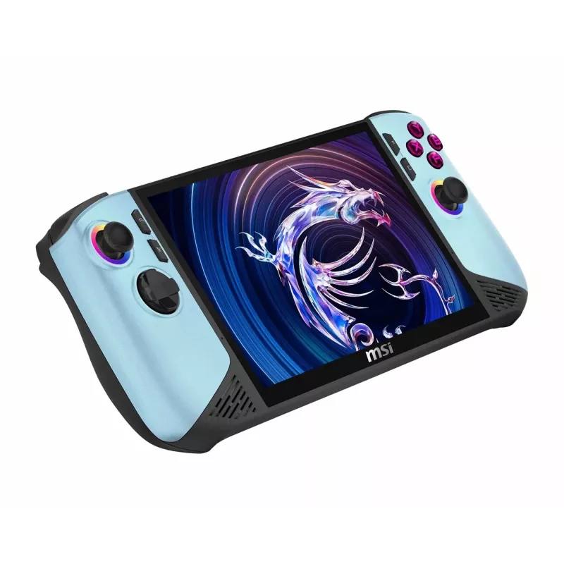 MSI Claw 8 AI+ A2VM Glacier Blue Edition-254PL Handheld Gaming PC - Intel Core Ultra 7 258V, 32GB LPDDR5x, 1TB SSD, 8 inch FHD 120Hz Touchscreen, Intel Arc Graphics, Windows 11 Home