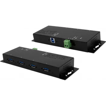EXSYS EX-1184HMVS-2 4-Port USB 3.2 Gen 1 Aluminum Hub with Power Adapter