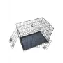 Foldable Dog Crate 76x48x54 cm – Heavy-Duty Steel Wire, Dual Door, Removable Tray, Black