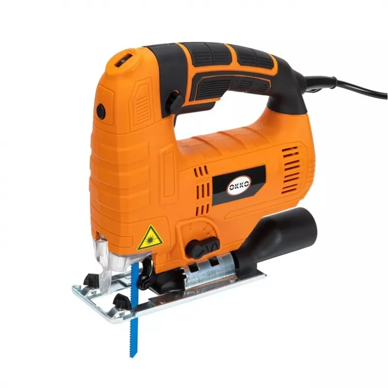OKKO M1Q-DD20-80 800W Jigsaw with Variable Speed, Pendulum Action, Tool-less Blade Change, Bevel Cutting 0-45°, Dust Extraction