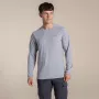 Craghoppers NosiLife Abel Long Sleeve T-Shirt - Soft Grey Marl - Size M