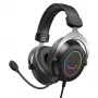 FIFINE H3 AmpliGame RGB Wired Over-Ear Gaming Headset with Detachable Microphone, 50mm Drivers, USB-A, Black