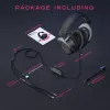 FIFINE H3 AmpliGame RGB Wired Over-Ear Gaming Headset with Detachable Microphone, 50mm Drivers, USB-A, Black