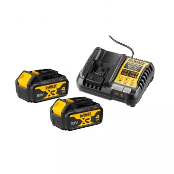 DEWALT DCB1104 18V XR 4A Charger with 2x 4.0Ah Li-Ion Batteries Kit