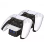 Venom Twin Docking Station Charging Stand with Dual Dock Connectors and USB Port