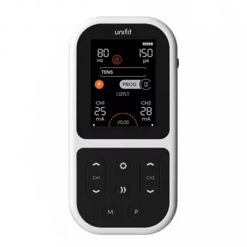 Tenscare Unifit TENS/EMS Device - Dual Channel, 18 Programs, Backlit LCD