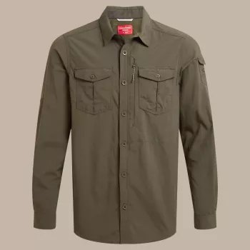 Craghoppers NosiLife Adventure LS Shirt III - Woodland Green (M)