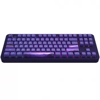 ALU87B Celestial 87-Key Gasket-Mount Mechanical Keyboard with G3MS Voidstone Linear Switches, Tri-Mode Connectivity, Per-Key RGB, PBT Keycaps, CNC Aluminum Case