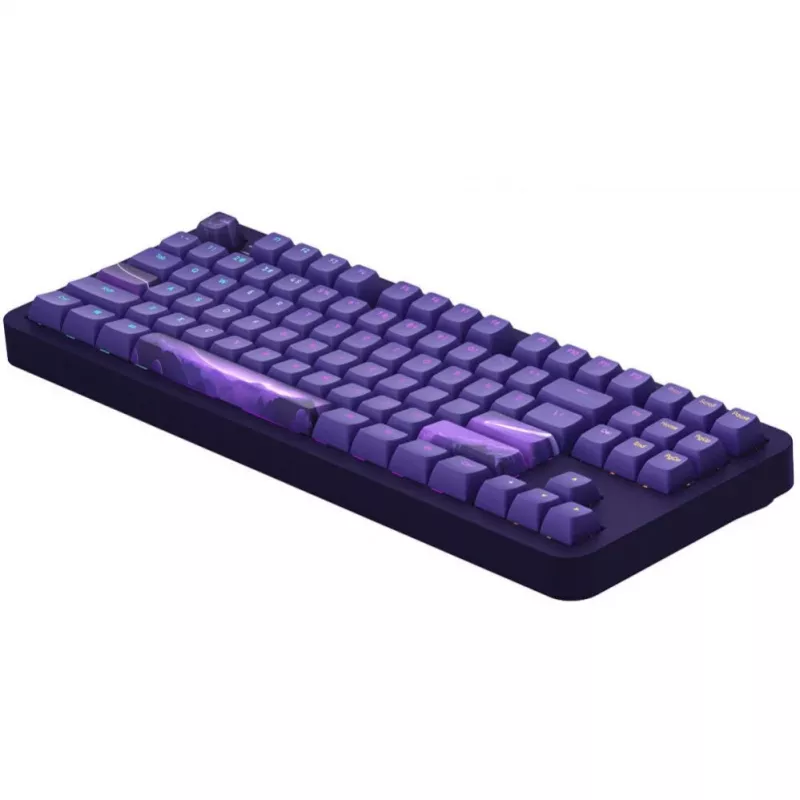 ALU87B Celestial 87-Key Gasket-Mount Mechanical Keyboard with G3MS Voidstone Linear Switches, Tri-Mode Connectivity, Per-Key RGB, PBT Keycaps, CNC Aluminum Case