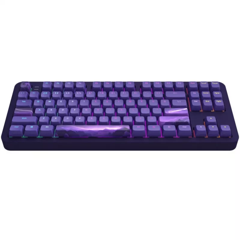 ALU87B Celestial 87-Key Gasket-Mount Mechanical Keyboard with G3MS Voidstone Linear Switches, Tri-Mode Connectivity, Per-Key RGB, PBT Keycaps, CNC Aluminum Case