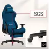 Huzaro Force 5.7 Blue Ergonomic Gaming Chair - PU Leather, Adjustable Armrests, Reclining Backrest, Lumbar & Neck Cushions