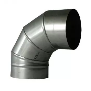 Chimney Elbow 90° 180 mm Adjustable Steel Flue Pipe Connector