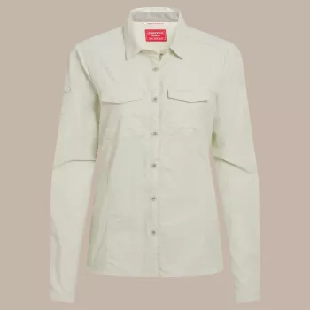 Craghoppers NosiLife Adventure LS Shirt III Women's Travel Shirt - Pear Drop, Size S