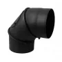 Chimney Flue Elbow 45/90° with Inspection Tee, 150 mm, Black Steel