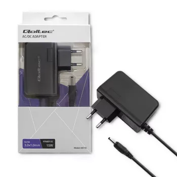 Qoltec 15W Plug-in Power Supply 5V 3A DC 3.0x1.0mm