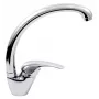 FERRO ELBA BEL4A Single-Lever Kitchen Sink Mixer Tap, Chrome, U-Spout, 360° Swivel