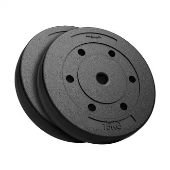 REBEL ACTIVE Bitumen Weight Set 2x15 kg, 31 mm Bore, Black