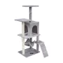 REBEL ANIMALS Grey Cat Scratching Post 50x40x125 cm with Condo and Platforms