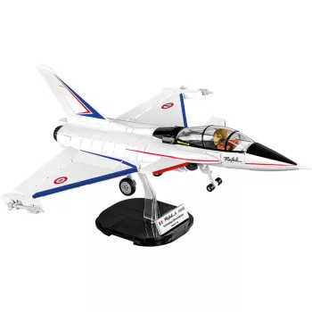 COBI Armed Forces Dassault Rafale C Fighter Jet Building Set - 441 Pieces, 1:48 Scale, with Pilot Figure and Display Stand